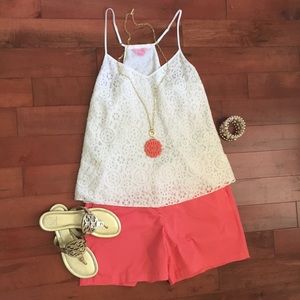 Lilly Pulitzer White Tank Top/Size M